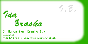 ida brasko business card
